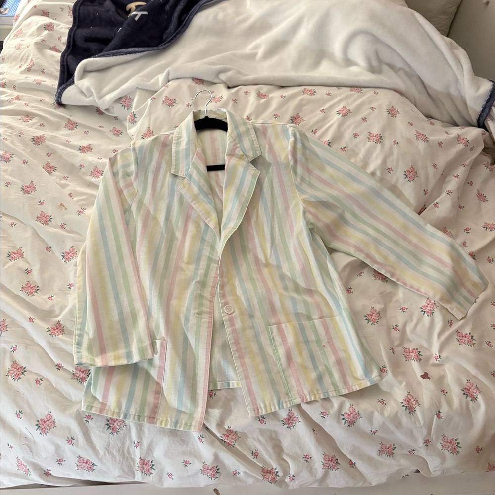 Pastel Striped Blazer